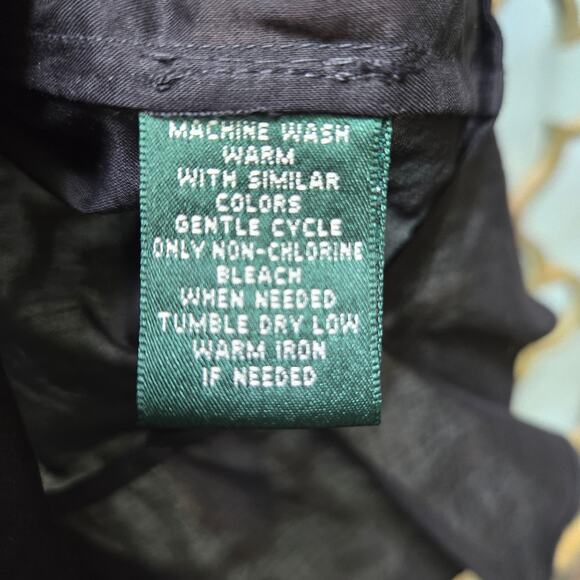 NWT Lauren Ralph Lauren Womens VTG Y2K Whimsigoth Sheer Black Ruffle Top 8 Boho - Picture 5 of 11